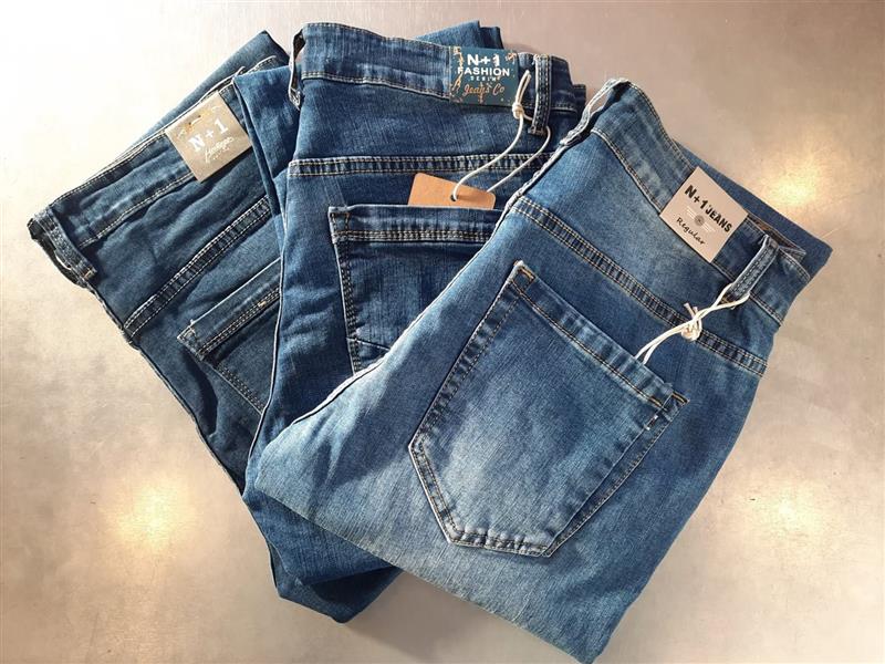 Jeans hlače N+1 v treh odtenkih modre